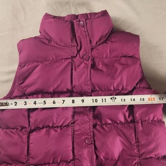 Faded Glory Womens Winter Puffer Vest Small 4-6 Violet Snap Zip Pockets - Picture 4 of 10